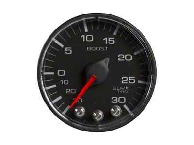 Auto Meter Spek-Pro 52.4mm 30inHG-30PSI Digital Stepper Motor Vac/Boost Gauge - P302328