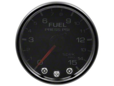 Auto Meter Spek-Pro Gauge Fuel Press 2 1/16in 15psi Stepper Motor - P31552