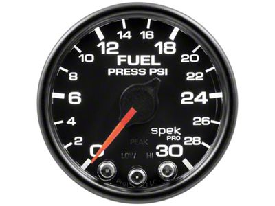 Auto Meter Spek-Pro Gauge Fuel Press 2 1/16in 30psi Stepper Motor - P31632
