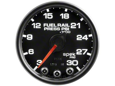 Auto Meter Spek-Pro Gauge Rail Press 2 1/16in 30Kpsi Stepper Motor - P32132