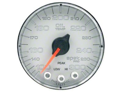 Auto Meter Spek-Pro Gauge Oil Temp 2 1/16in 300f Stepper Motor - P322218