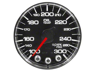 Auto Meter Spek-Pro Gauge Oil Temp 2 1/16in 300f Stepper Motor - P322318