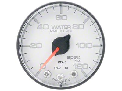 Auto Meter Spek-Pro 2 1/16in 120PSI Stepper Motor W/Peak & Warn - P345128
