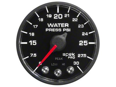 Auto Meter Spek-Pro - Nascar 2-1/16in Water Press 0- 30 psi - P550328-N1