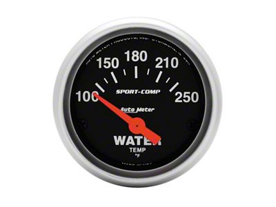 Auto Meter Sport-Comp 52mm 100-250 Deg F Electronic Water Temp Gauge - 3337
