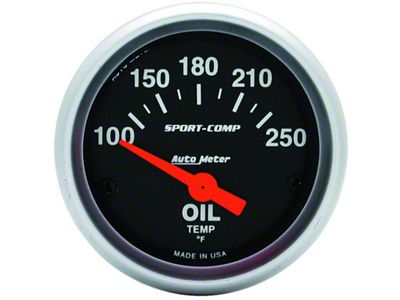 Auto Meter Sport-Comp 52mm SSE 100-250F Oil Temperature Gauge - 3347