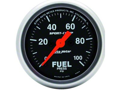 Auto Meter Sport-Comp 52mm 0-100 PSI Electronic Fuel Pressure Gauge - 3363