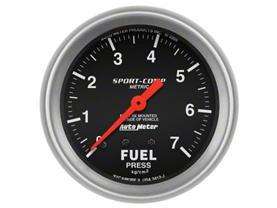 Auto Meter Sport-Comp 2 5/8in 0-7 Kg/Cm2 Mechanical Fuel Pressure Gauge - 3412-J
