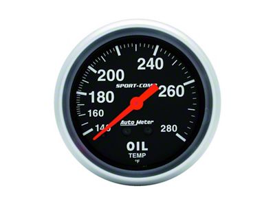 Auto Meter Sport-Comp 66.7mm 140-280 Degree F PSI Mechanical Oil Temperature - 3441