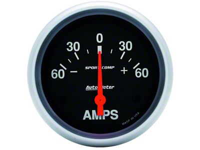 Auto Meter 2-5/8in Electric 60-0-60 Amps Ammeter - 3586