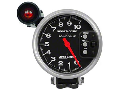 Auto Meter Sport-Comp 5 inch 10K RPM Shift Light Tach w/memory - 3906