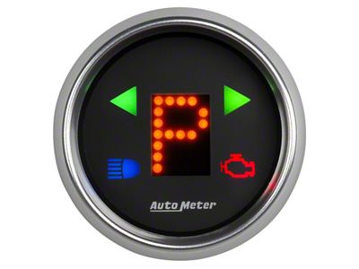 Auto Meter Automatic Transmission PRNDL Black Dial Flat Lens Bright Super - 6150