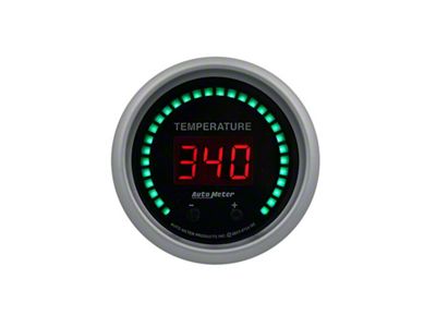 Auto Meter Sport-Comp Series 2-1/16-Inch Elite Digital Two Channel Fluid Temperature Gauge (Universal; Some Adaptation May Be Required)