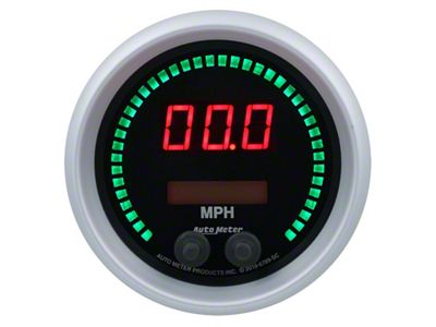 Auto Meter 85.7mm Black Switchable 260 MPH / 260 KM/H Speedometer - 6789-SC