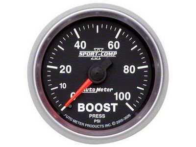 Auto Meter 2-1/16in 0-100 PSI Mechanical Boost Gauge - 3606