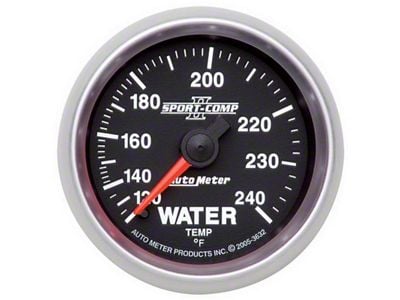 Auto Meter Sport-Comp II 52mm 120-240 F Mechanical Water Temperature Gauge - 3632