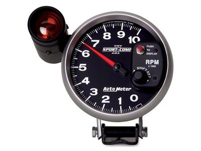 Auto Meter Sport-Comp II Series 5-Inch Pedestal Tachometer with Shift Light; 0-10000 RPM (Universal; Some Adaptation May Be Required)