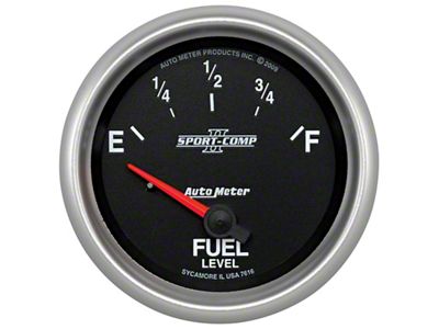 Auto Meter Sport-Comp II 2-5/8in Short Sweep Electronic 73-10ohms Fuel Level - 7615