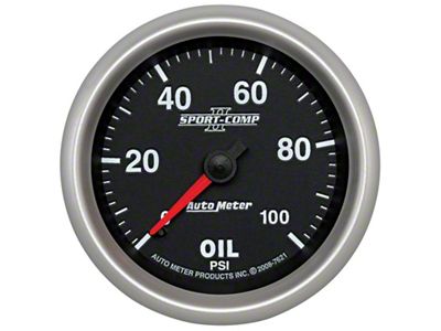 Auto Meter Sport-Comp II 2-5/8in 100 PSI Mechanical Oil Pressure Gauge - 7621