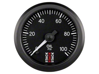 Auto Meter Stack 52mm 0-100 PSI 1/8in NPTF Male Pro Stepper - ST3302
