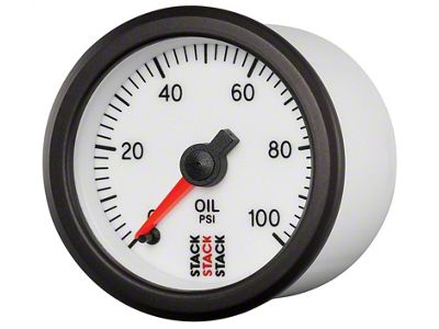 Auto Meter Stack 52mm 0-100 PSI 1/8in NPTF Male Pro Stepper - ST3352