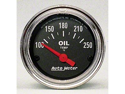 Auto Meter Traditional Chrome 52mm 100-250 Degree F Short Sweep Electrical - 2542