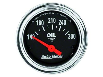 Auto Meter Traditional Chrome 52mm 140-300 Degree F Short Sweep Electrical - 2543