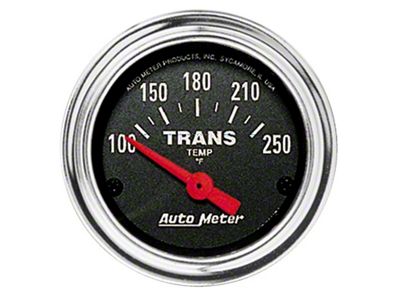 Auto Meter Traditional Chrome 2-1/16in 100-250 Degree F Electric Transmission Temperature - 2552