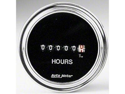 Auto Meter Traditional Chrome 52mm 100k Short Sweep Electronic Hourmeter - 2587