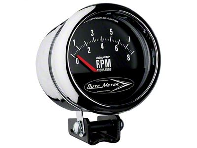 Auto Meter Traditional Chrome 3-3/4in 8k w/ Retro Short Sweep Tachometer