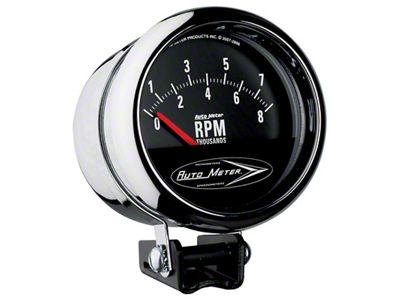 Auto Meter Traditional Chrome 3-3/4in 8k w/ Retro Short Sweep Tachometer - 2897