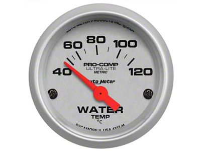Auto Meter Ultralite 52mm 40-120 Deg C Short Sweep Electronic Water - 4337-M