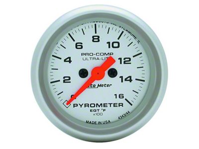 Auto Meter Ultralite 52mm 0-1600 Deg F Electronic EGT Kit - 4344