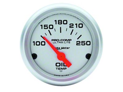 Auto Meter Ultra-Lite 52mm 100-250 Deg F Electronic Oil Temperature Gauge - 4347