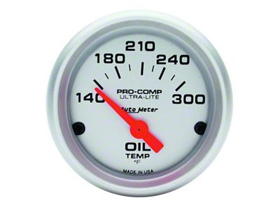 Auto Meter Ultra-Lite 52mm 140-300 Deg F Electronic Oil Temperature Gauge - 4348