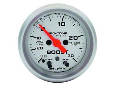 Auto Meter Ultra-Lite 52mm 15 PSI Electronic Boost Gauge w/ Peak - 4376
