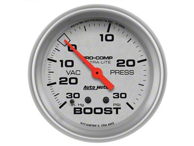 Auto Meter Ultra-Lite 66.7mm Short Sweep Electronic 30 IN Hg / - 4403