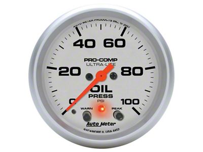 Auto Meter Ultra-Lite 66.7mm Oil Press 2 5/8in 100PSI Digital Stepper - 4452