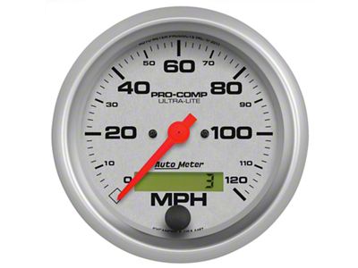 Auto Meter Ultra-Lite Series 3-3/8-Inch Programmable Speedometer; 0-120 MPH (Universal; Some Adaptation May Be Required)