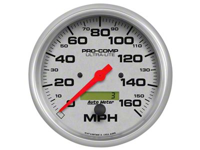 Auto Meter Ultra-Lite 127mm In-Dash Electronic Programmable 160 MPH Speedometer - 4489