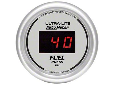 Auto Meter Ultra-Lite 52MM 5-100 PSI Digital Fuel Pressure Gauge - 6563