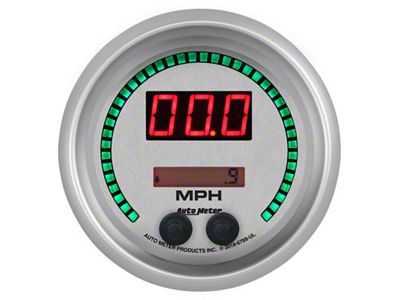 Auto Meter 85.7mm Silver Switchable 260 MPH / 260 KM/H Speedometer - 6789-UL