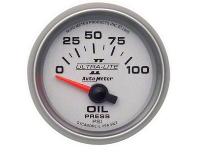 Auto Meter Ultra-Lite II 52mm 0-100 PSI Electrical Oil Pressure Gauge - 4927