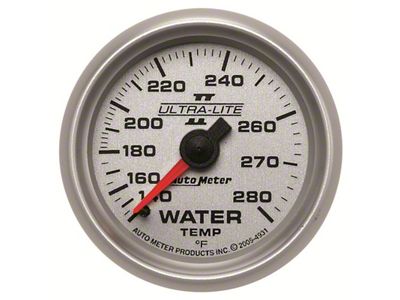 Auto Meter Ultralite II 52mm 140-280 Deg F Mechanical Water Temp - 4931