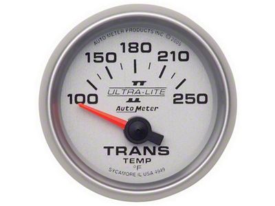 Auto Meter Ultralite II 52mm 100-250 Deg F Short Sweep Electric - 4949