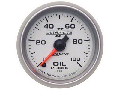 Auto Meter Ultralite II 52mm 0-100 psi Full Sweep Electric Oil - 4953
