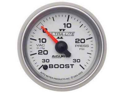 Auto Meter Ultralite II 52mm 30 In Hg-Vac/30 PSI Full Sweep - 4959