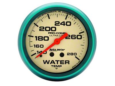 Auto Meter Ultra-Nite 66.7mm 140-280 Deg F Mechanical Water Temp Gauge - 4535