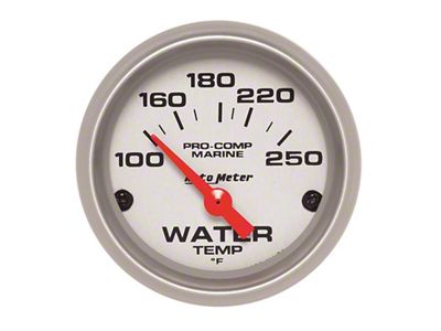 Auto Meter Water Temp Gauge 2 1/6in 100-200 Degree F Electric
