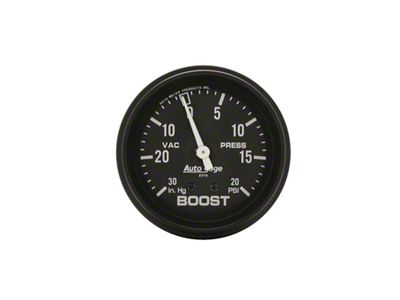 Auto Meter Black 2-5/8in 30 In Hg-Vac / 20 PSI Mechanical - 2310